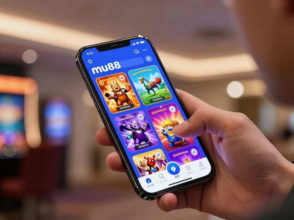 Using app mu88 on smartphone to engage in exciting mobile gambling