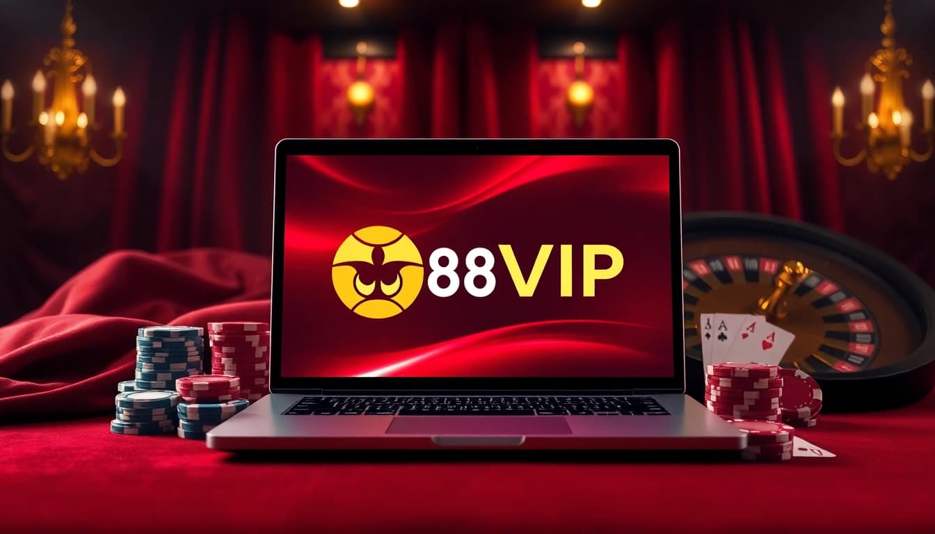 Registering for Đăng Ký Nhà Cái 68VIP online at an elegant casino interface with poker chips and cards.