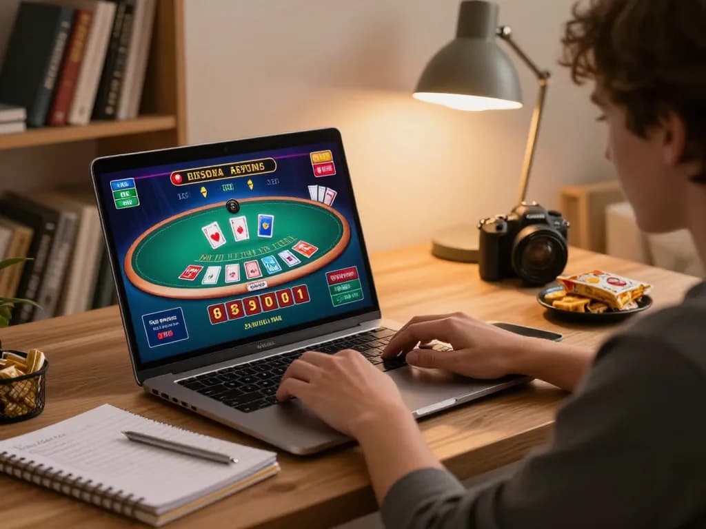 SX88 online player engaging in live blackjack from home, showcasing interactive gaming experience.