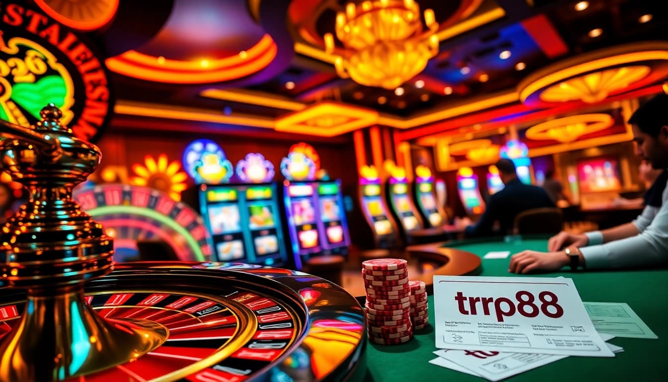 Experience thrilling gameplay at tr88 casino with vibrant slot machines and dynamic poker action.