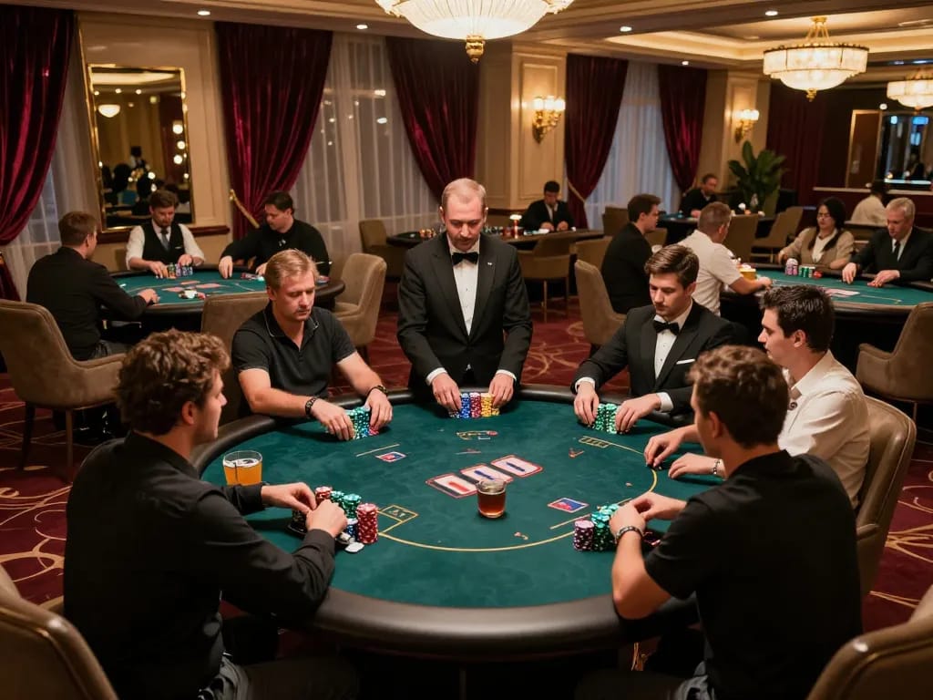 Experience the excitement in the CS88 VIP area where high-stakes poker players engage in premium gameplay.