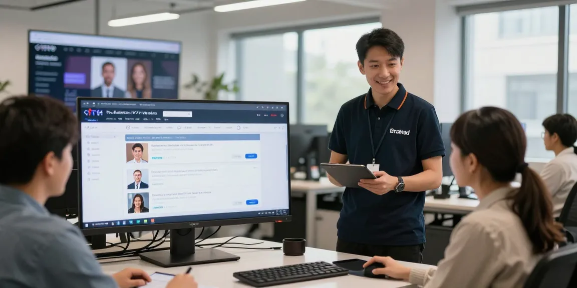 "Trusted British IPTV Reseller at a local office managing user accounts with comprehensive support."