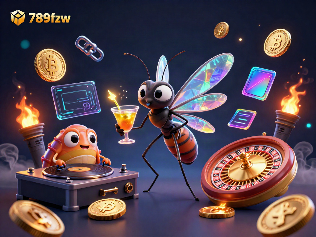 Experience the thrill of 789fzw with vibrant casino elements in a fantastical scene.