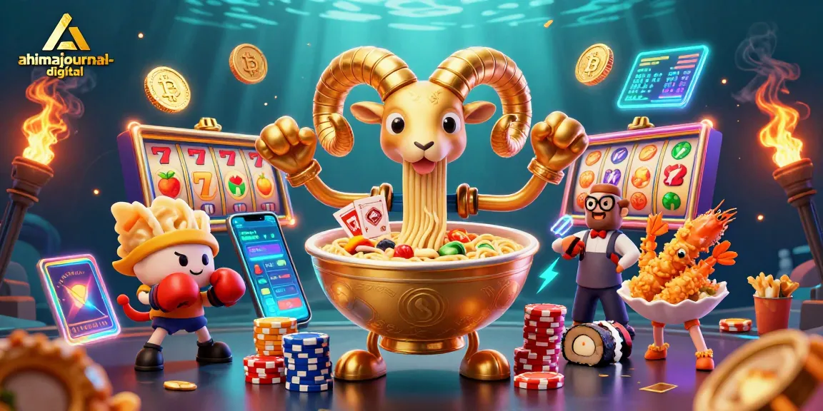 Engage in thrilling gambling action with ahimajournal-digital's vibrant casino scene featuring animated characters.