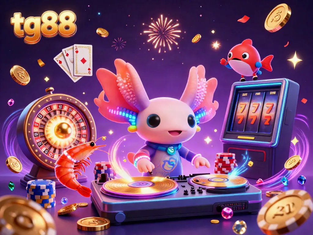 Experience the excitement of tg88 with vibrant casino characters and dazzling game elements.