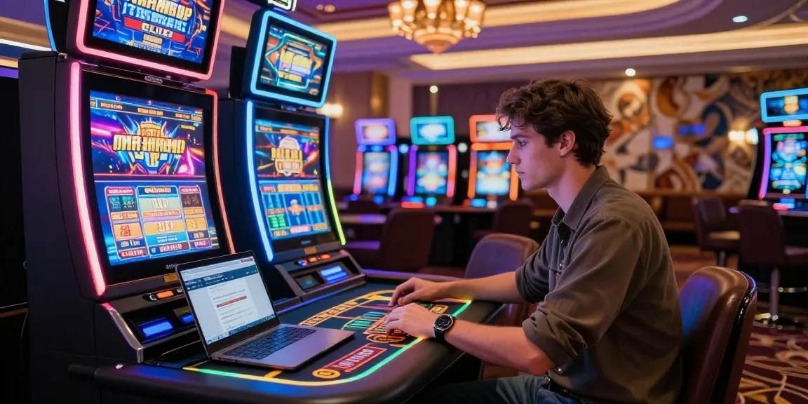 Engaging in a vibrant gaming experience at new casinos not on GamStop with advanced gaming devices and immersive atmosphere.