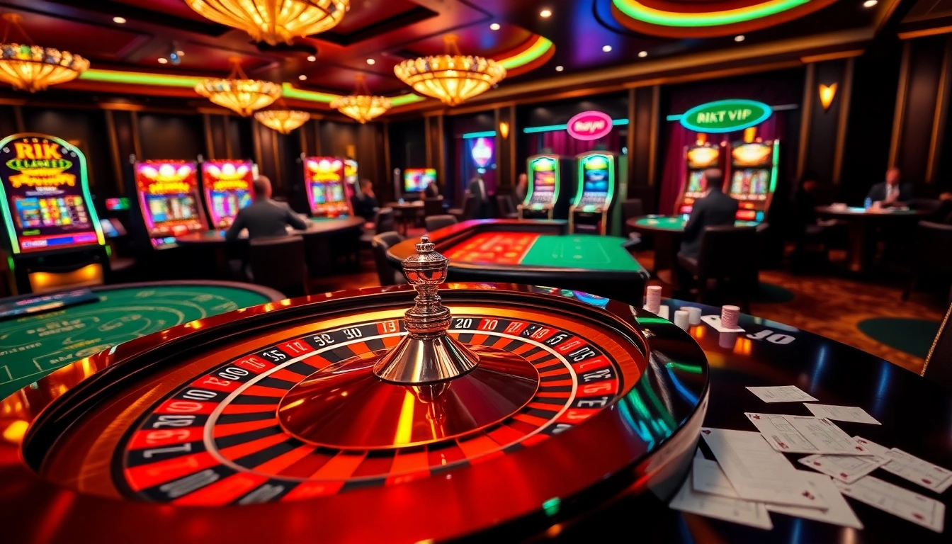 Engaging players at rik vip casino tables, showcasing vibrant online gambling excitement.
