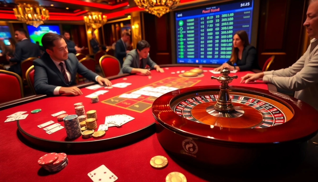 Experience the thrill of online gambling at https://sin88.app/ with an engaging casino table full of action.