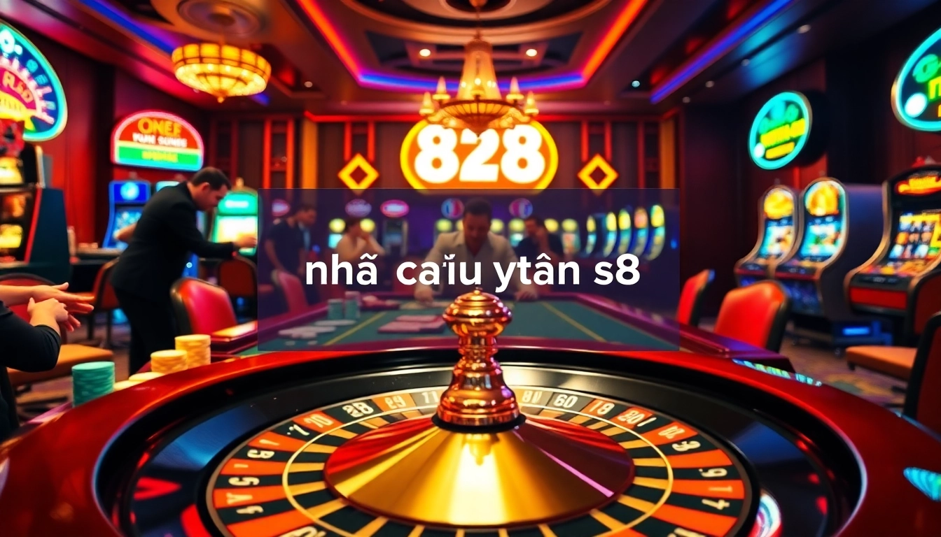Engaging casino scene with vibrant poker table highlighting nhà cái uy tín s8 experience.