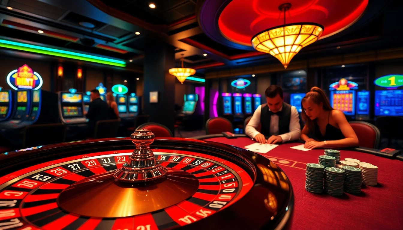 High-stakes gambling at a luxury casino, featuring the thrill of ee jl gameplay around a roulette wheel.