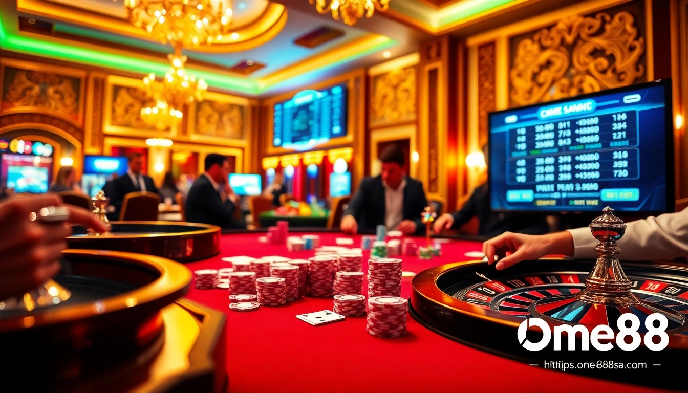 Experience high-stakes excitement at ONE88's elite poker table, showcasing thrilling gambling moments.