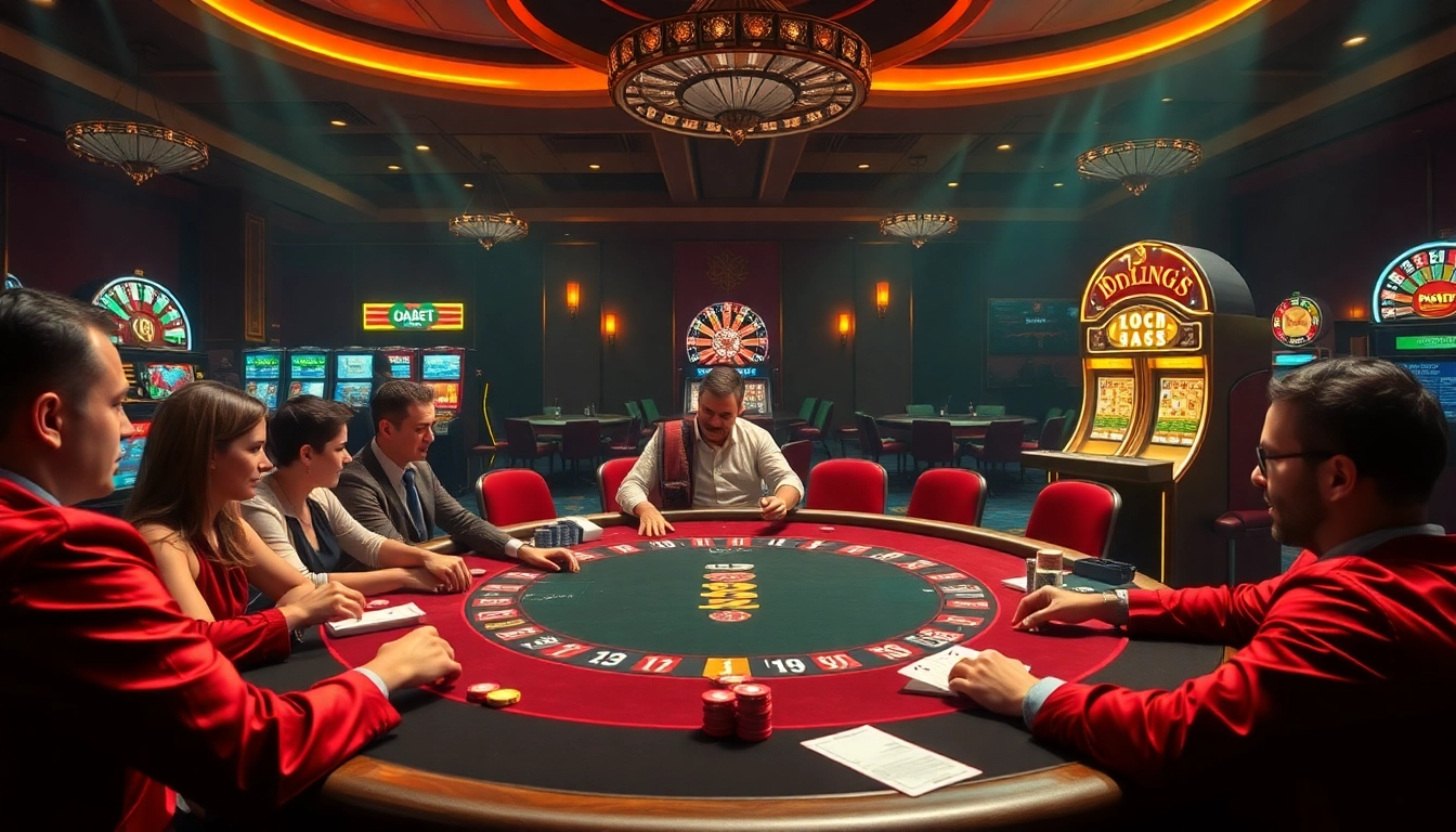 Engage with thrilling games at https://dabet.codes/ featuring vibrant casino elements like poker tables and roulette wheels.