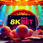 Xổ số 8KBET players engaging with the vibrant online lottery interface and lottery balls.