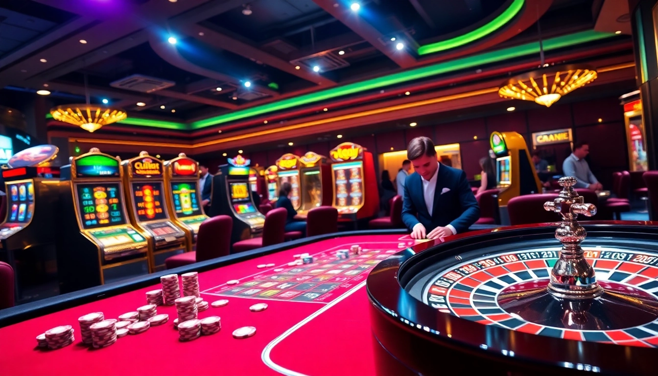 Experience thrilling gaming excitement at https://tg881.net/ with vibrant table games and dazzling slot machines.