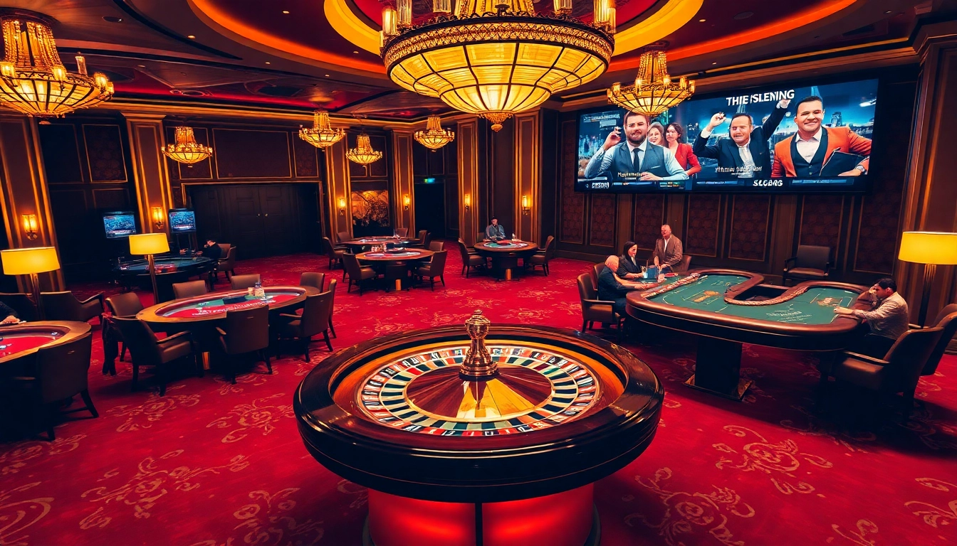 Engage in thrilling games at https://nk88net.com/ casino with vibrant tables and excited players.