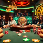 Experience thrilling poker action at 32win.com with vibrant chips and cards in a luxurious casino setting.