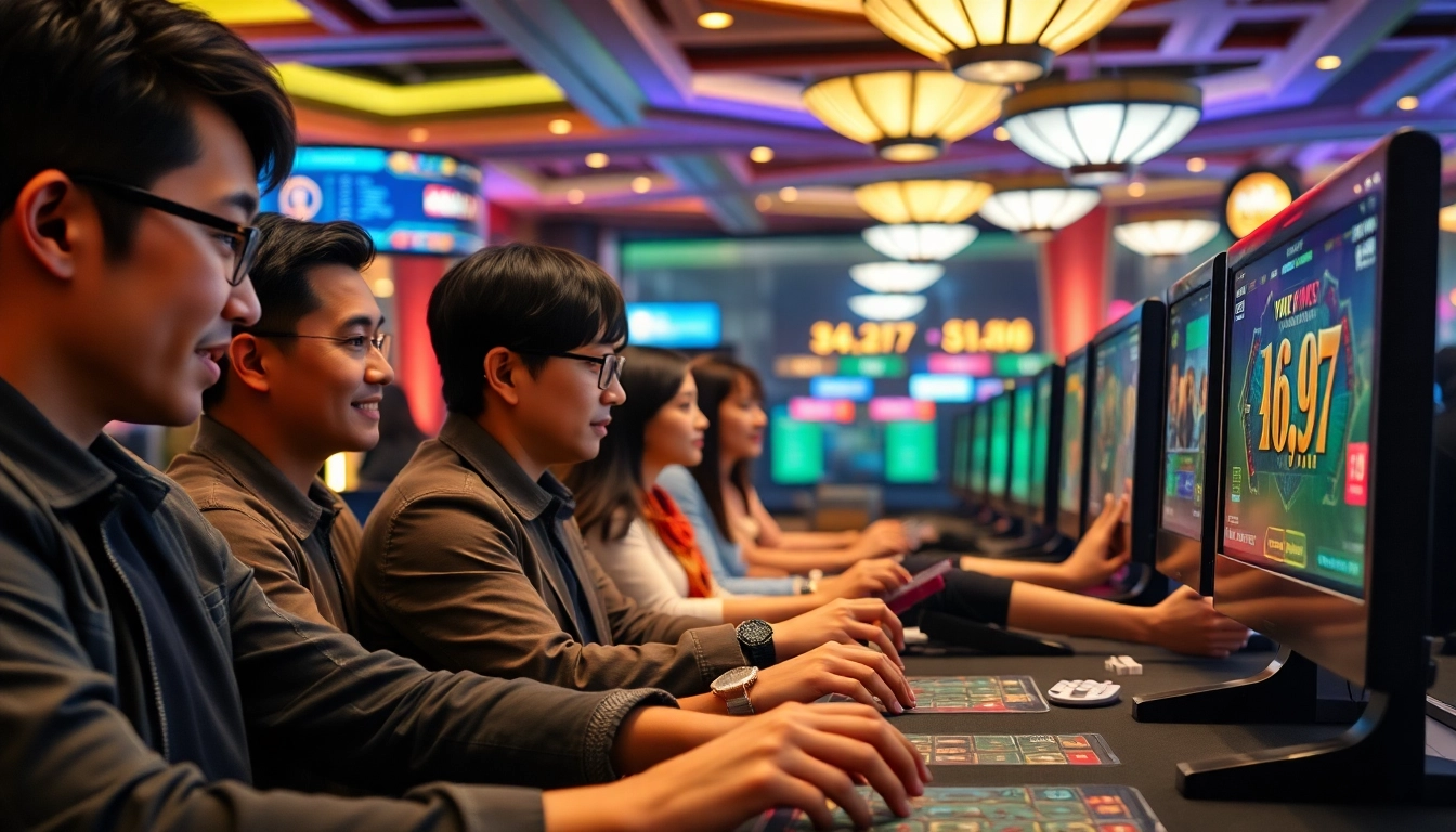 Engaging online casino scene at vvvwin88.live with players enjoying various games.